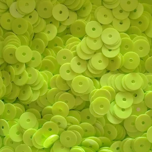 Lentejuela Plana 6 Mm Color Verde Limón
