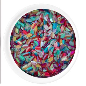 Lentejuela hoja 6 mm, surtida