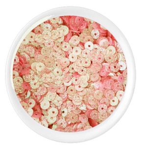 Lentejuela escarchada plana 4 mm, rosa