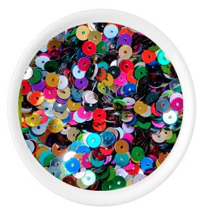 Lentejuela plana metalizada 4 mm, surtida