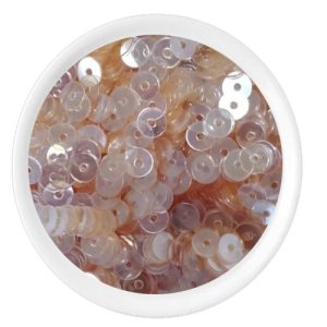 Lentejuela plana semitransparente 4 mm, beige