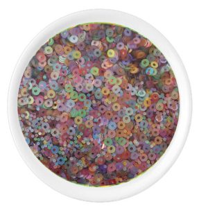 Lentejuela plana 2 mm, surtida semitransparente