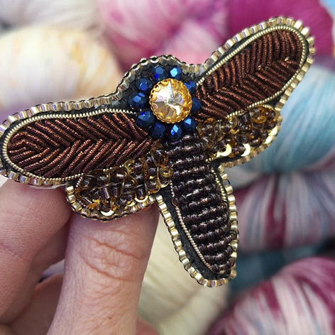 Kit de bordado de insectos en pedrería