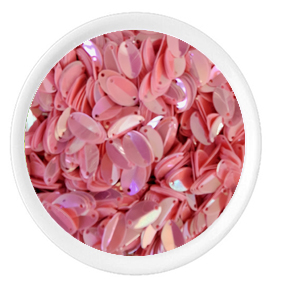 Lentejuela hoja con pliegue 15  mm rosa