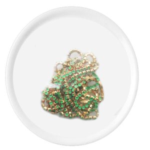 Strass verde fluor, 1 mt