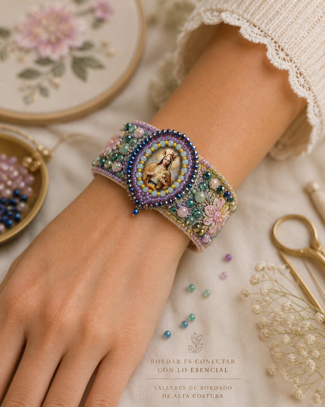 Kit Virgen bordada y accesorios - Imagen 3